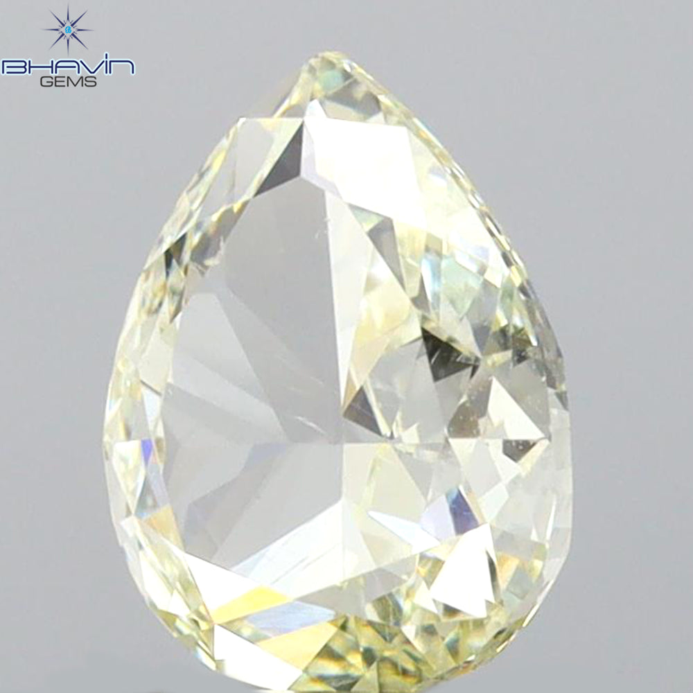 0.83 CT Pear Shape Natural Diamond Yellow Color VS2 Clarity (6.93 MM)