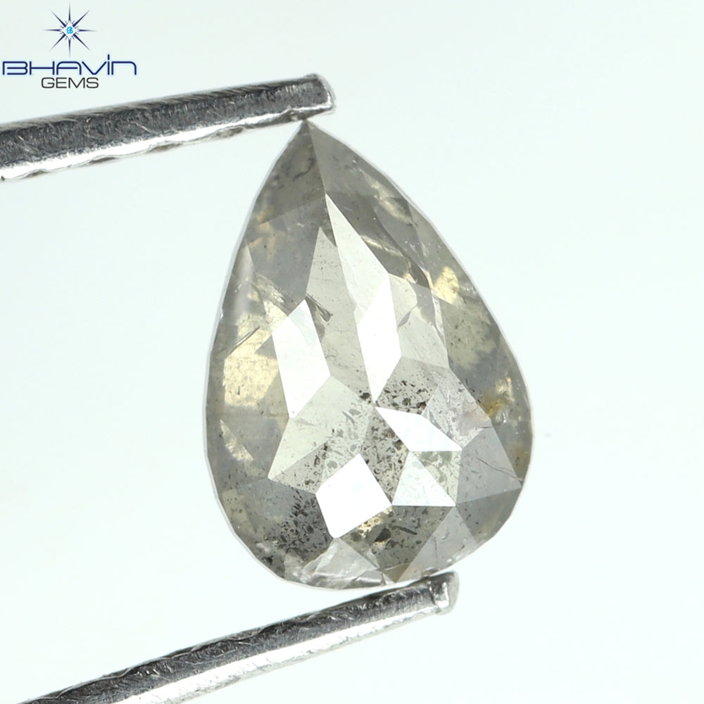 0.54 CT Pear Shape Natural Loose Diamond Gray (Salt And Pepper) Color I3 Clarity (6.38 MM)