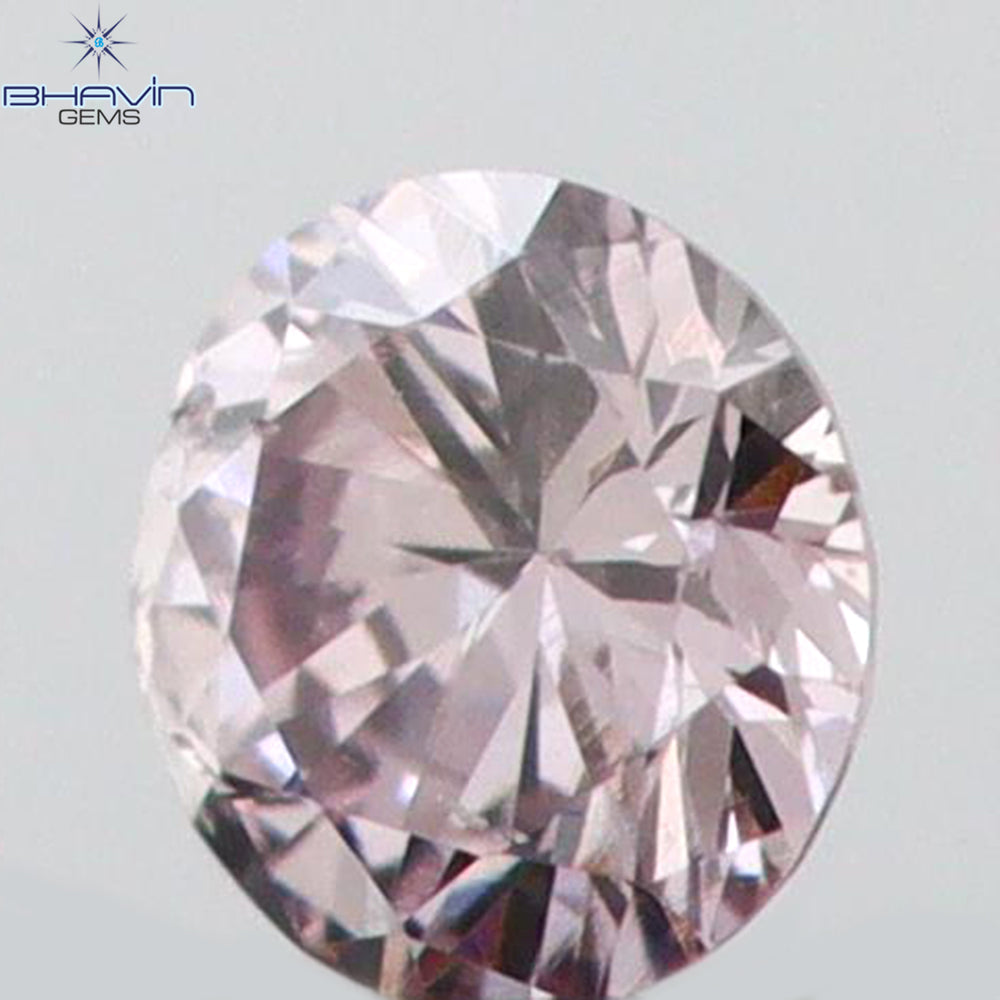 0.03 CT Round Shape Natural Diamond Pink Color VS2 Clarity (2.15 MM)