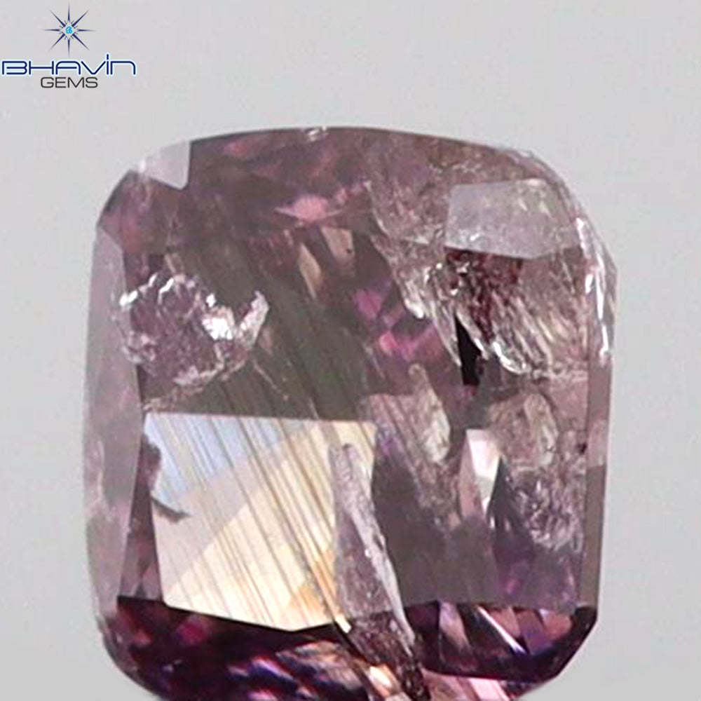 0.10 CT Cushion Shape Natural Diamond Pink Color I2 Clarity (2.72 MM)