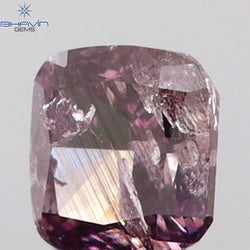 0.10 CT Cushion Shape Natural Diamond Pink Color I2 Clarity (2.72 MM)