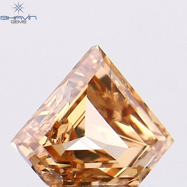 0.31 CT Pentagon Diamond Natural Loose Diamond Brown Pink Diamond Clarity SI1 (6.83 MM)