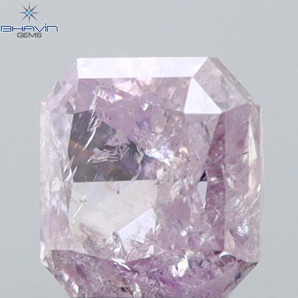 0.31 CT Radiant Shape Natural Diamond Pink Color I3 Clarity (3.66 MM)