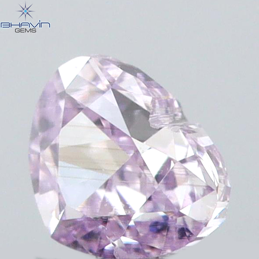 0.13 CT Heart Shape Natural Diamond Pink Color VS2 Clarity (2.95 MM)