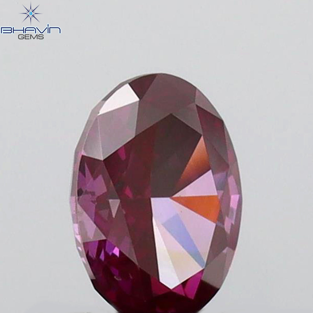 0.39 CT Oval Shape Natural Diamond Pink Color VS1 Clarity (5.24 MM)