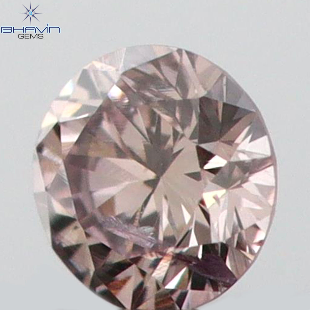 0.04 CT Round Shape Natural Diamond Pink Color SI2 Clarity (2.33 MM)