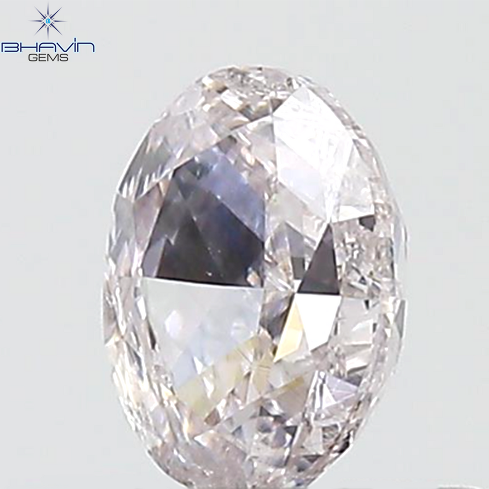 GIA Certified 0.41 CT Oval Shape Natural Diamond Pink Color I2 Clarity (5.10 MM)