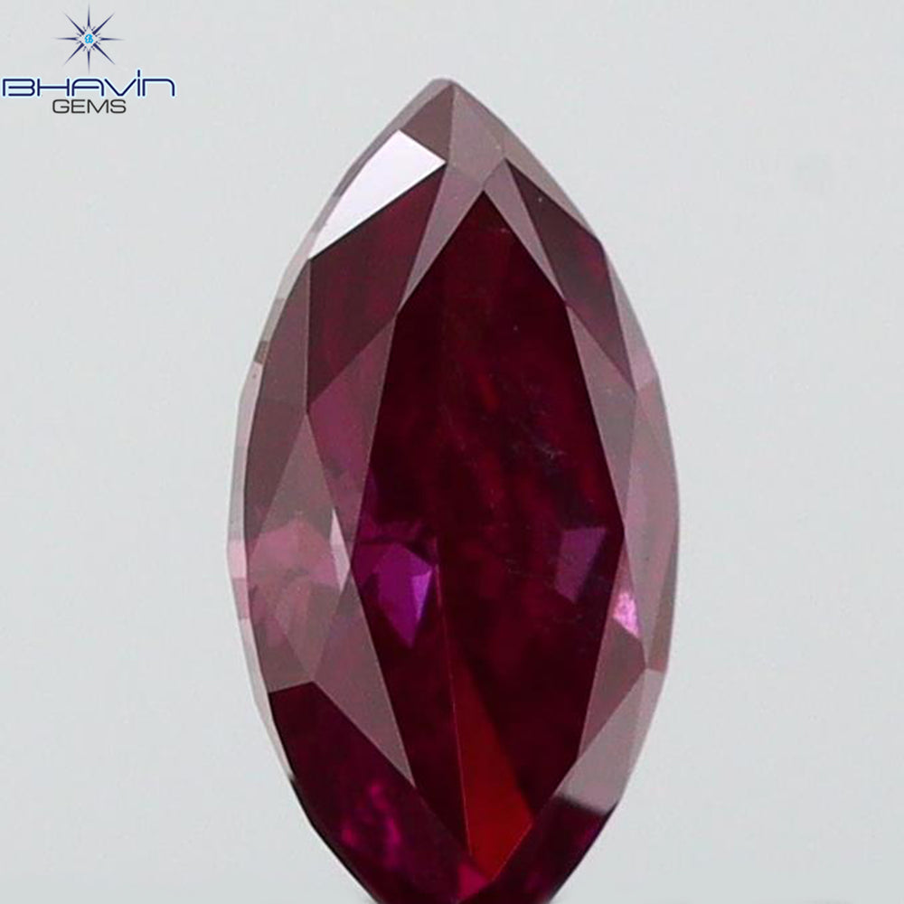 0.22 CT Marquise Shape Natural Diamond Pink Color VS2 Clarity (5.71 MM)