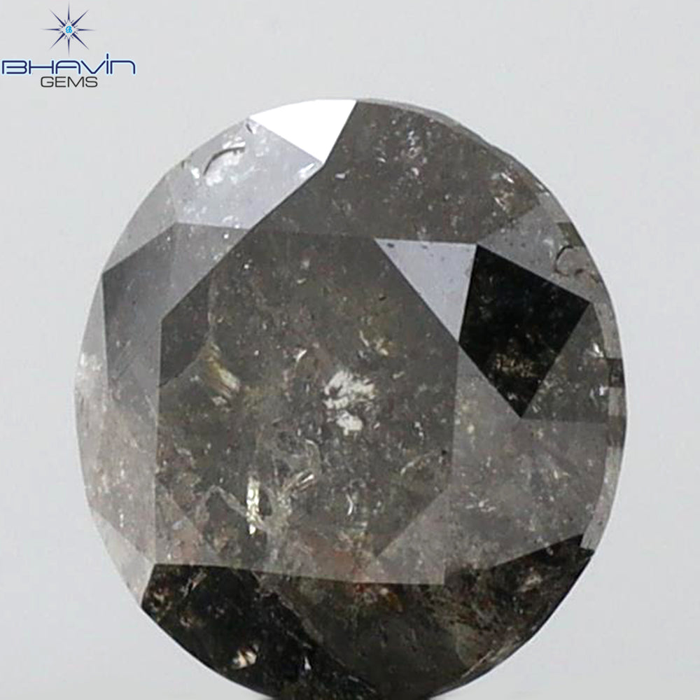 0.92 CT Round Shape Natural Diamond Salt And Papper Color I3 Clarity (6.27 MM)