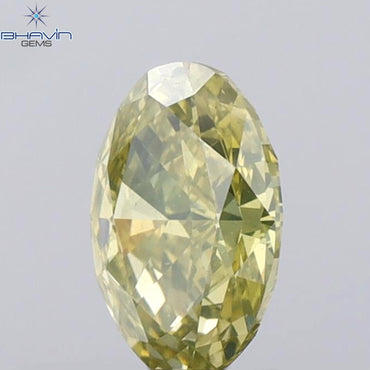 1.02 CT Oval Shape Natural Diamond Yellow Color VS2 Clarity (7.70 MM)
