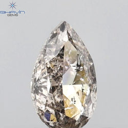 0.23 CT Pear Shape Natural Diamond Pink Color I2 Clarity (5.10 MM)