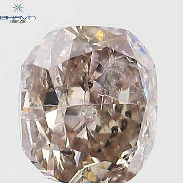 GIA Certified 1.06 CT Cushion Diamond Brown Pink Color Natural Loose Diamond I3 Clarity (6.10 MM)