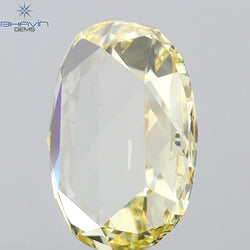 0.87 CT Oval Shape Natural Diamond Yellow Color VS2 Clarity (7.48 MM)