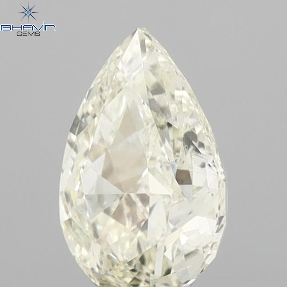 0.66 CT Pear Shape Natural Diamond Yellow Color VS1 Clarity (6.82 MM)