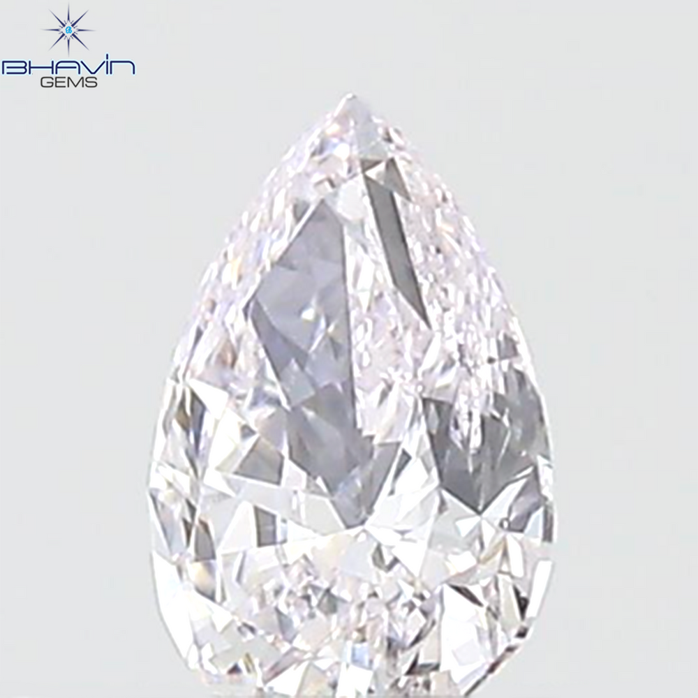 GIA Certified 0.27 CT Pear Diamond Pink Color Natural Loose Diamond (5.48 MM)