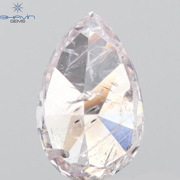 0.22 CT Pear Shape Natural Diamond Pink Color I2 Clarity (4.80 MM)