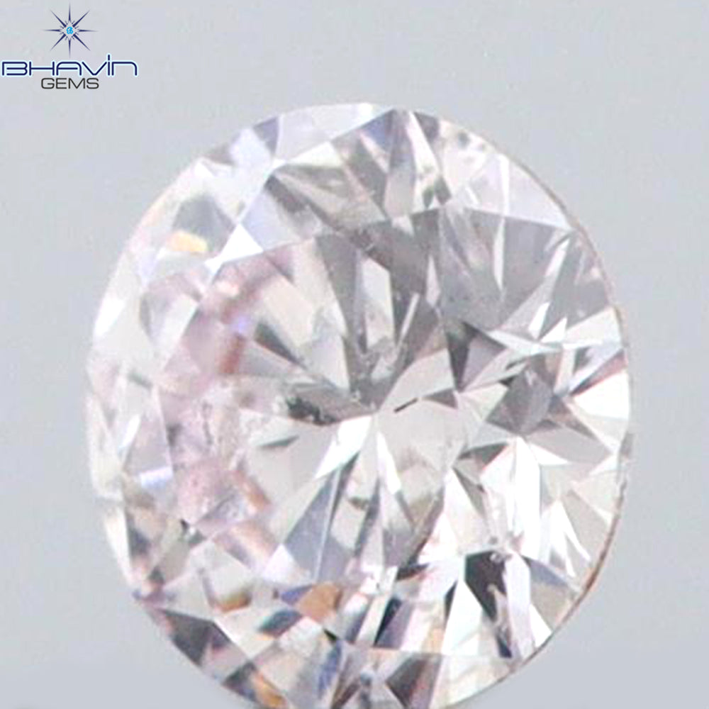 0.03 CT Round Shape Natural Diamond Pink (Argyle) Color SI1 Clarity (1.85 MM)