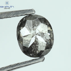 0.42 CT Oval Shape Natural Diamond Salt And Papper Color I3 Clarity (4.89 MM)
