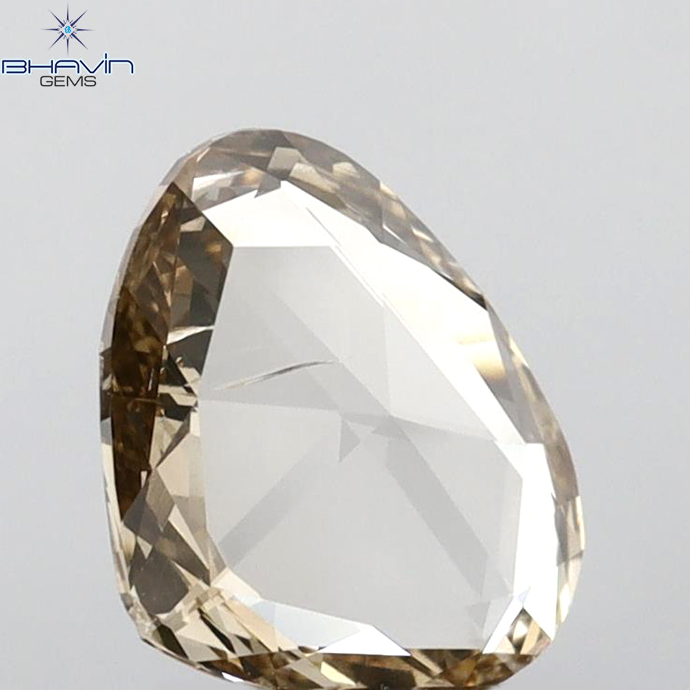 1.26 CT Heart Shape Natural Diamond Brown Color SI1 Clarity (10.03 MM)