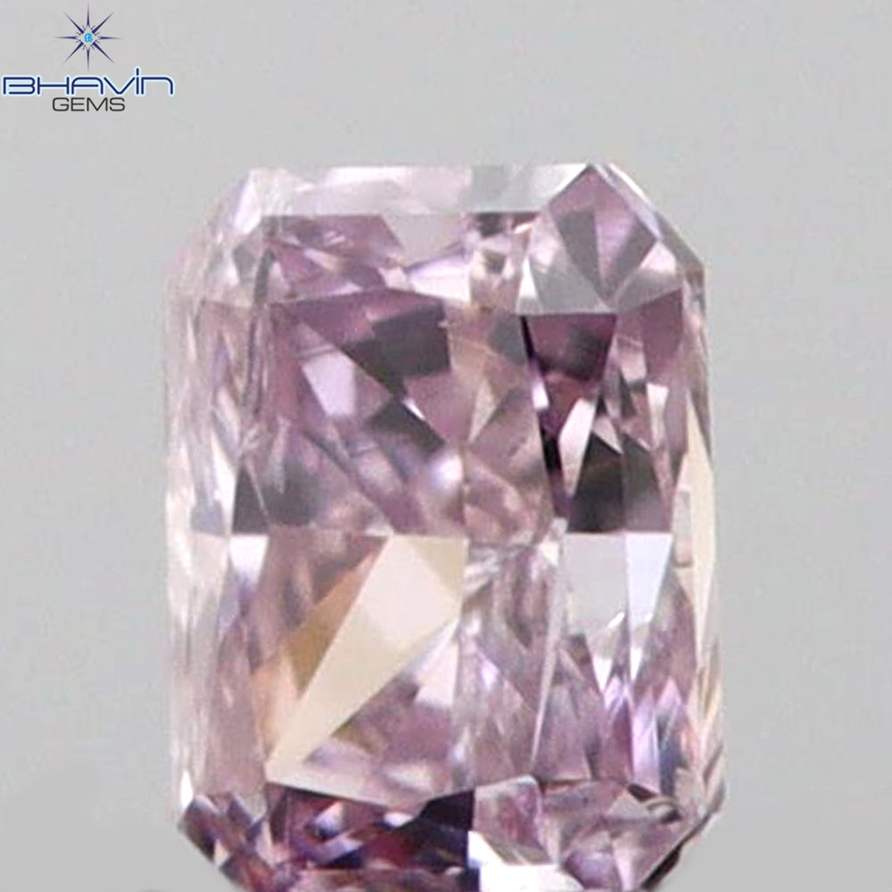 0.05 CT Radiant Shape Natural Diamond Pink Color VS2 Clarity (2.27 MM)