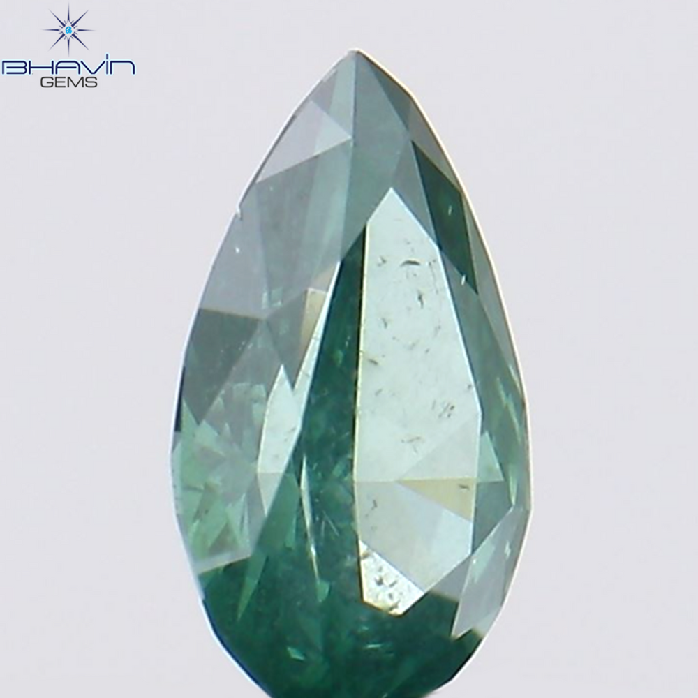 0.21 CT ペアシェイプ ナチュラル ダイヤモンド ブルー カラー I1 クラリティ (5.10 MM)