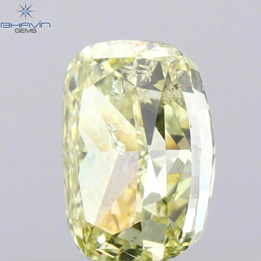 1.01 CT Cushion Shape Natural Diamond Yellow Color SI2 Clarity (6.30 MM)