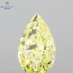 0.30 CT Pear Shape Natural Diamond Yellow Color SI1 Clarity (5.32 MM)