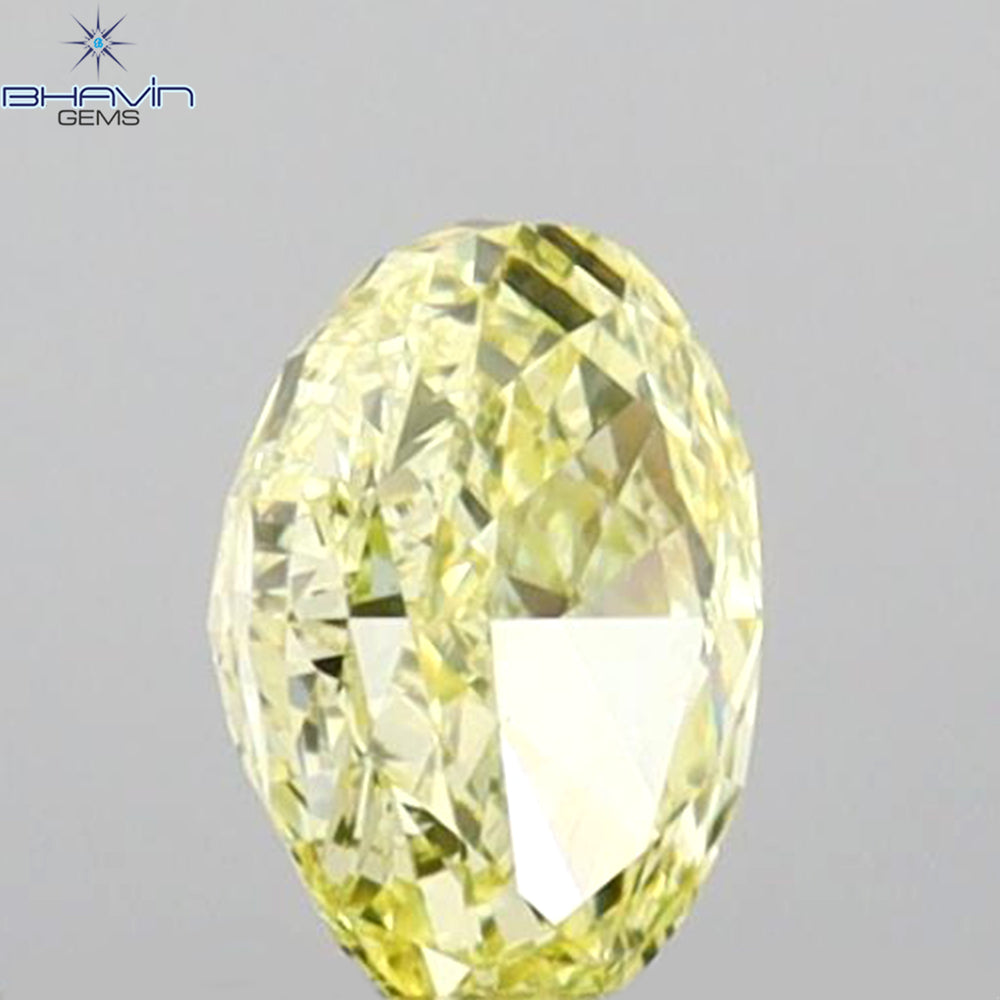 0.26 CT Oval Shape Natural Diamond Yellow Color VS1 Clarity (4.53 MM)