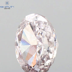 GIA Certified 0.51 CT Oval Shape Natural Diamond Brownish Pink Color (5.61 MM)