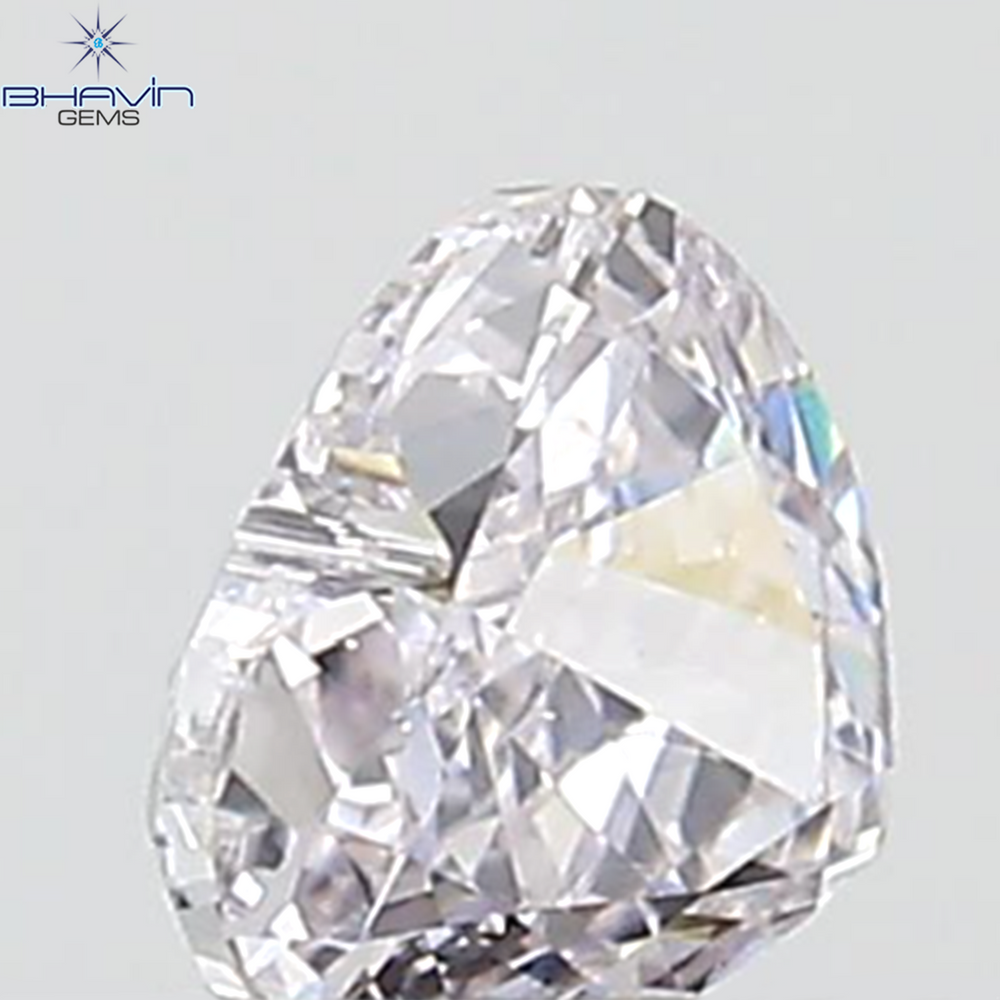 GIA Certified 0.25 CT Heart Diamond Pink Color Natural Loose Diamond (3.97 MM)