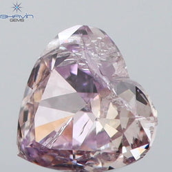 0.14 CT Heart Shape Natural Diamond Pink Color SI2 Clarity (3.41 MM)