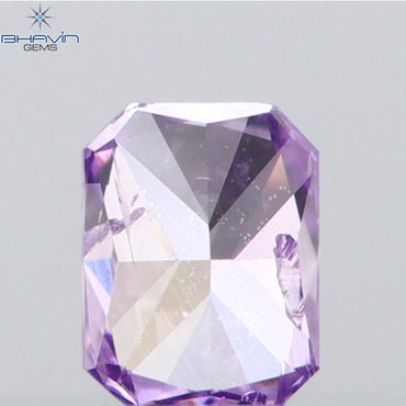 0.07 CT Radiant Shape Natural Diamond Pink Color I1 Clarity (2.80 MM)