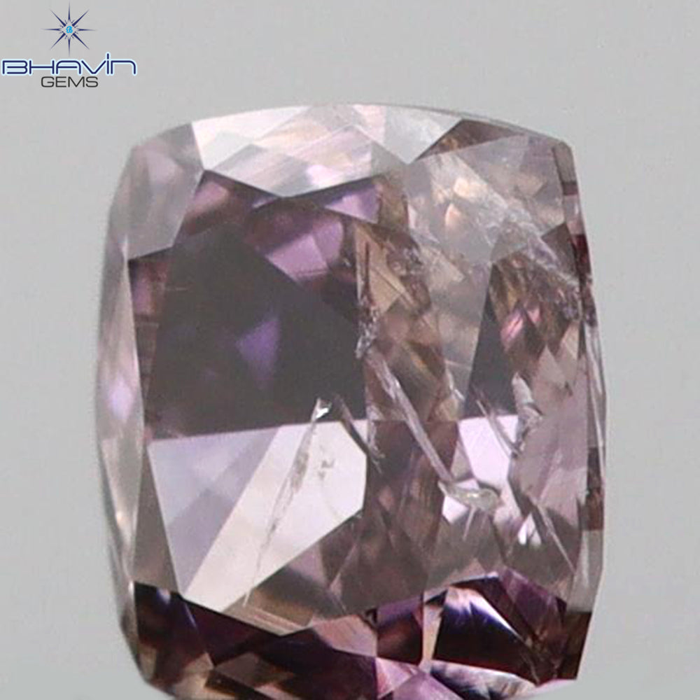0.11 CT Cushion Shape Natural Diamond Pink Color I2 Clarity (2.85 MM)