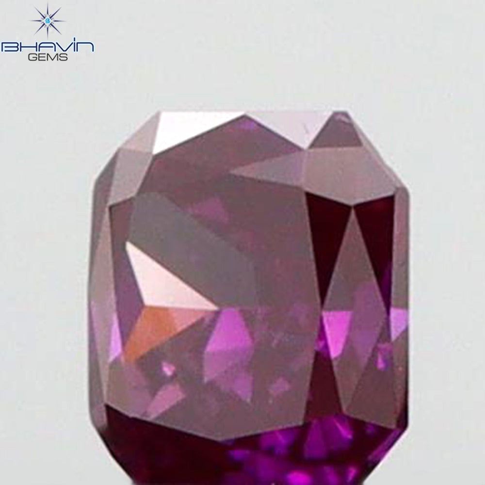 0.07 CT Radiant Diamond Pink Color Natural Diamond Clarity SI1 (2.45 MM)