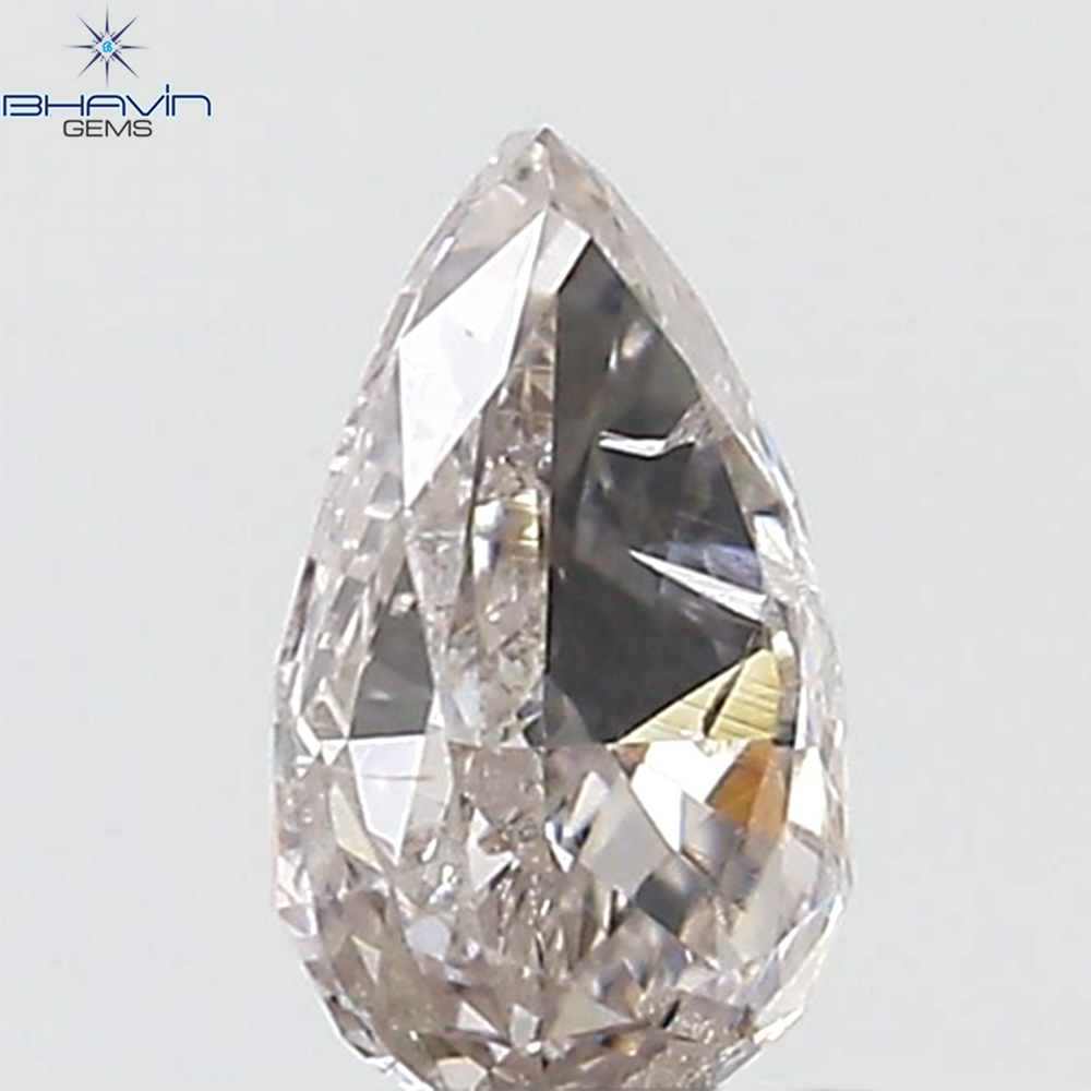GIA Certified 0.51 CT Pear Diamond Pinkish Brown Color Natural Loose Diamond (6.27 MM)