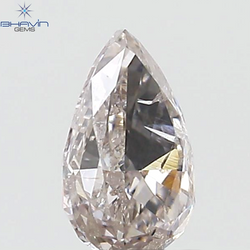 GIA Certified 0.51 CT Pear Diamond Pinkish Brown Color Natural Loose Diamond (6.27 MM)