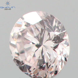 0.03 CT Round Shape Natural Diamond Pink Color SI1 Clarity (2.00 MM)