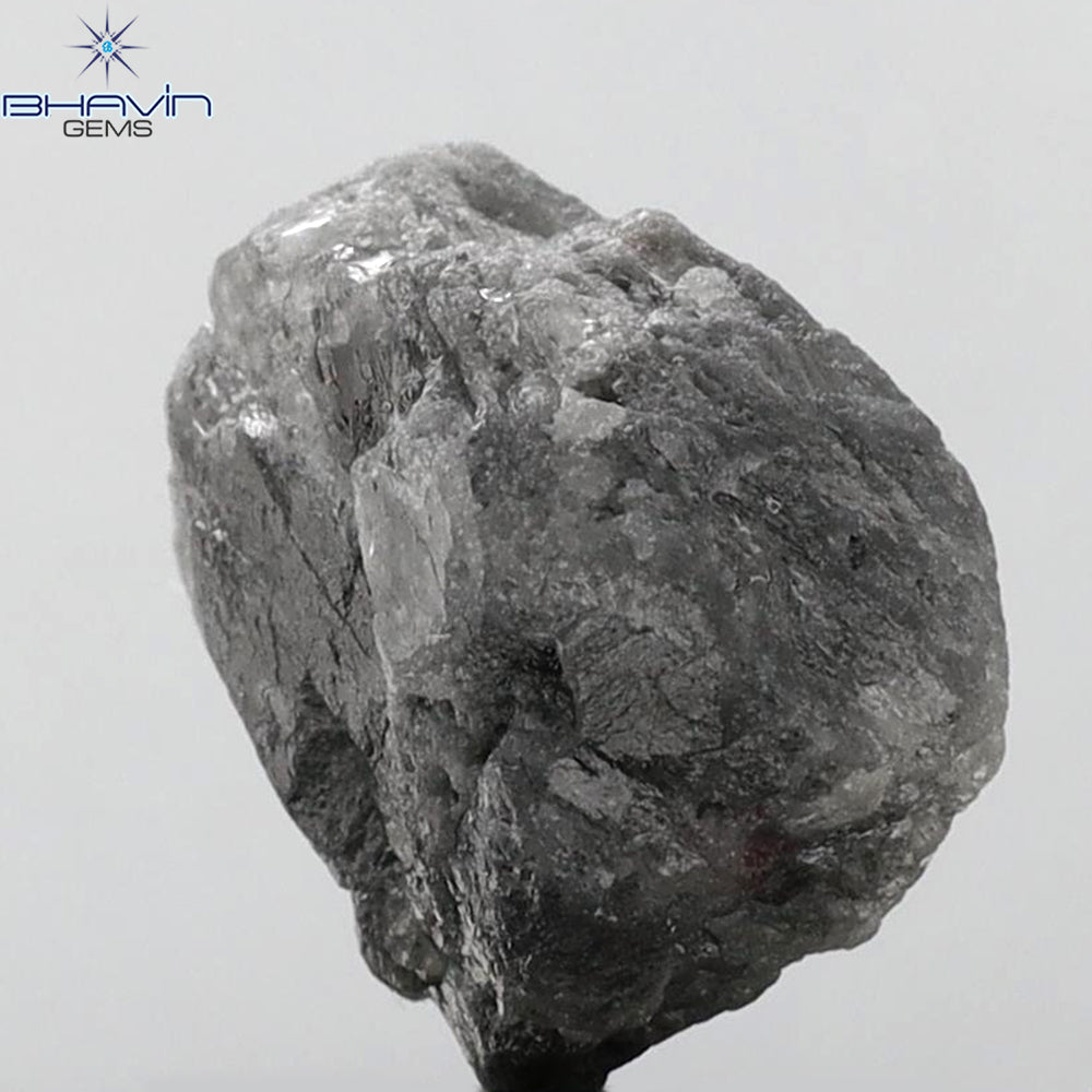 12.88 CT Rough Shape Natural Diamond Grey (Salt And Pepper) Color I3 Clarity (14.00 MM)