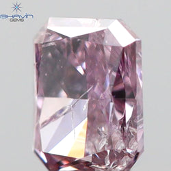 0.08 CT ラディアント シェイプ ナチュラル ダイヤモンド ピンク色 SI2 クラリティ (2.38 MM)