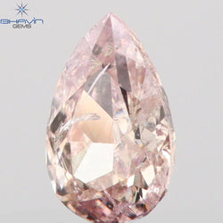 0.18 CT Pear Shape Natural Diamond Pink Color I1 Clarity (4.34 MM)