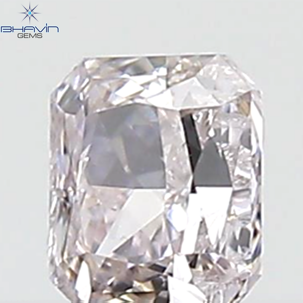 GIA Certified 0.25 CT Radiant Diamond Brown Pink Color Natural Loose Diamond I2 Clarity (3.68 MM)