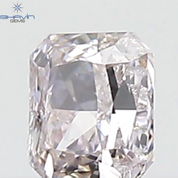 GIA Certified 0.25 CT Radiant Diamond Brown Pink Color Natural Loose Diamond I2 Clarity (3.68 MM)