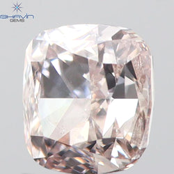 GIA Certified 0.41 CT Cushion Diamond Pink Brown Color Natural Loose Diamond SI2 Clarity (4.06 MM)