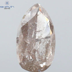 0.39 CT ペアシェイプ ナチュラル ルース ダイヤモンド ソルト アンド ペッパー カラー I3 クラリティ (5.27 MM)