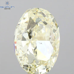 GIA Certified 2.01 CT Oval Shape Natural Diamond W to X Color (8.64 MM)