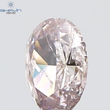 GIA Certified 0.55 CT Oval Shape Natural Diamond Brownish Pink Color I3 Clarity (5.69 MM)