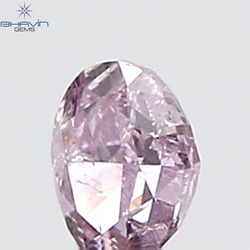 GIA Certified 0.27 CT Oval Shape Natural Diamond Purplish Pink Color I3 Clarity (4.34 MM)