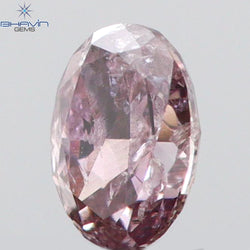 0.13 CT Oval Shape Natural Diamond Pink Color SI1 Clarity (2.79 MM)