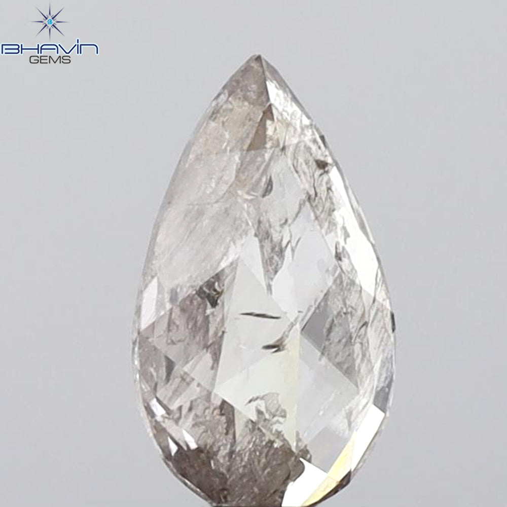 0.72 CT Pear Shape Natural Diamond Pink Color I2 Clarity (9.40 MM)