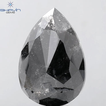 8.93 CT Pear Shape Natural Loose Diamond Salt And Pepper Color (18.10 MM)